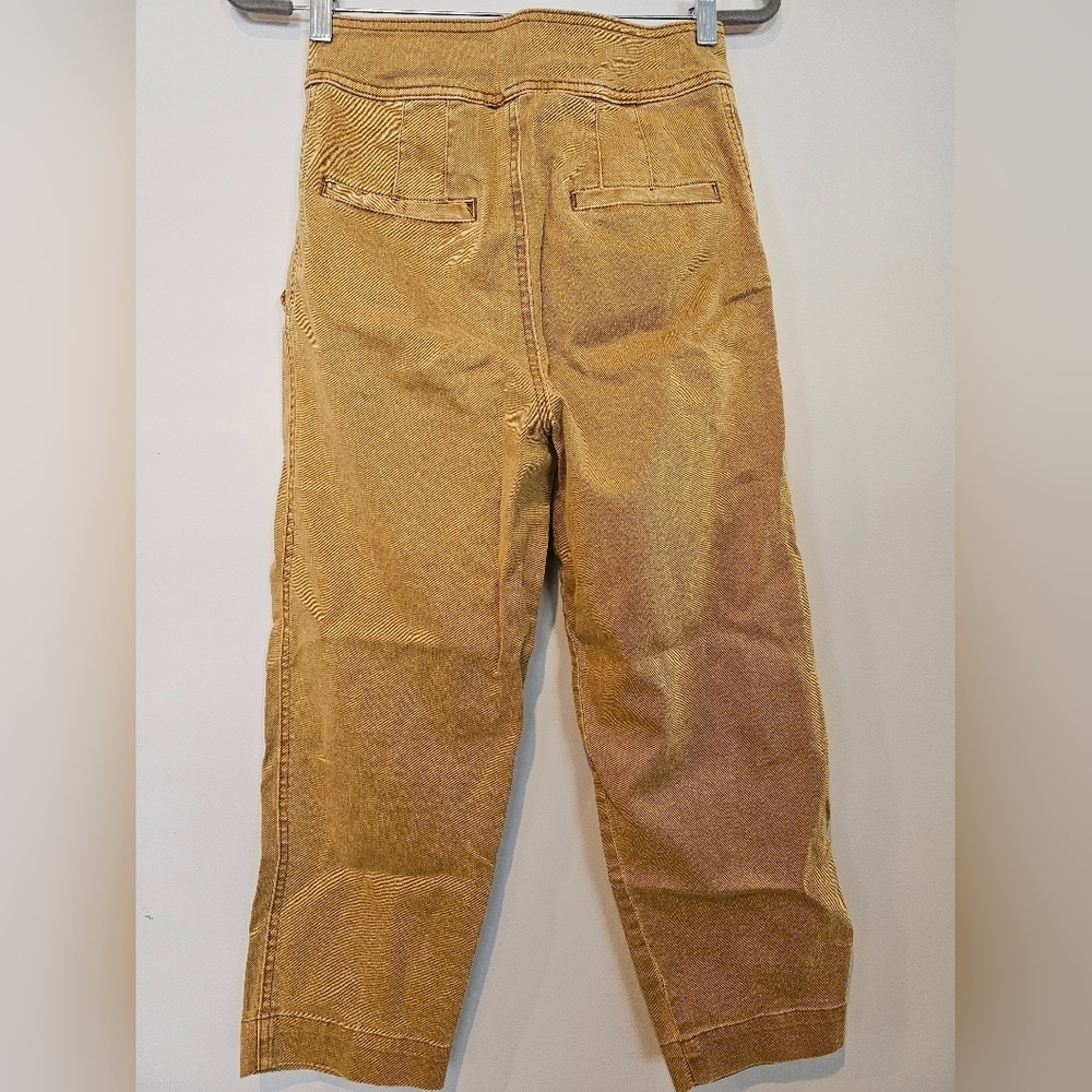 Free People Size 2 Seamed Like the Real Thing Trousers Hi-Rise Pleated Crop Pant - Picture 8 of 12